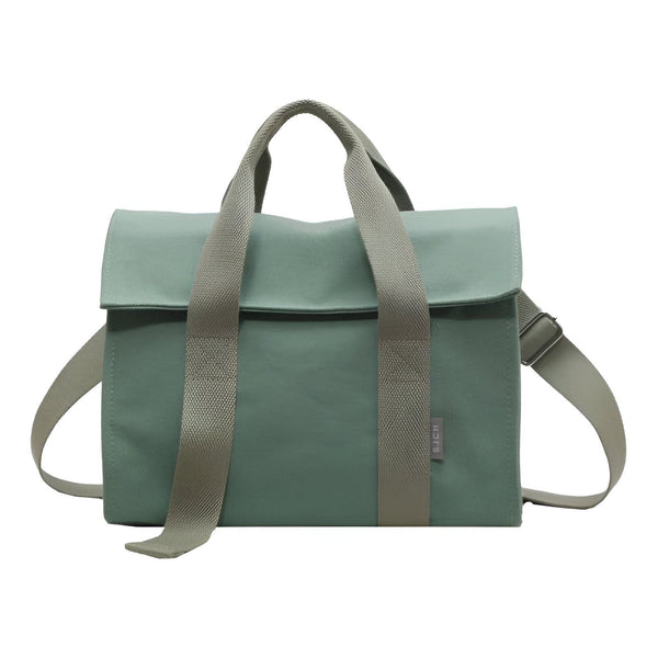 Sac cabas vert clair avec rabat, anses et bandoulière., 46193894555872,46193894588640,46193894621408,46193894654176,46193894686944