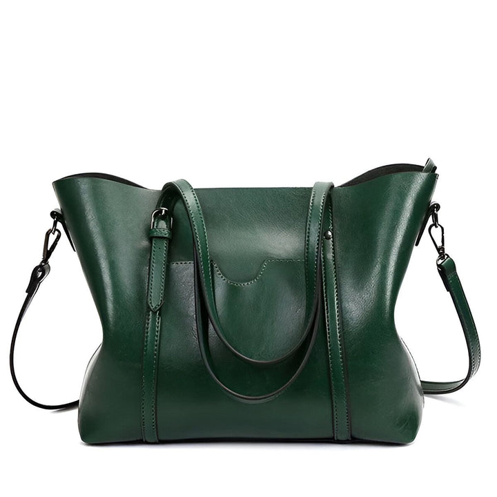Sac cabas vert en cuir avec anses et bandoulière, 46194050695392,46194050728160,46194050760928,46194050793696,46194050826464