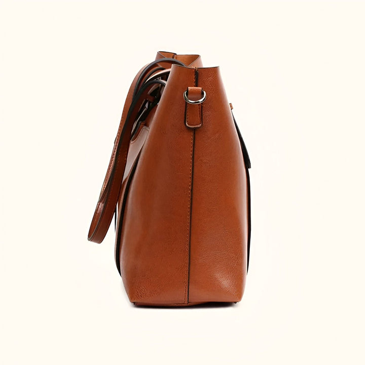 Sac à main en cuir marron, vue latérale, 46194050695392,46194050728160,46194050760928,46194050793696,46194050826464