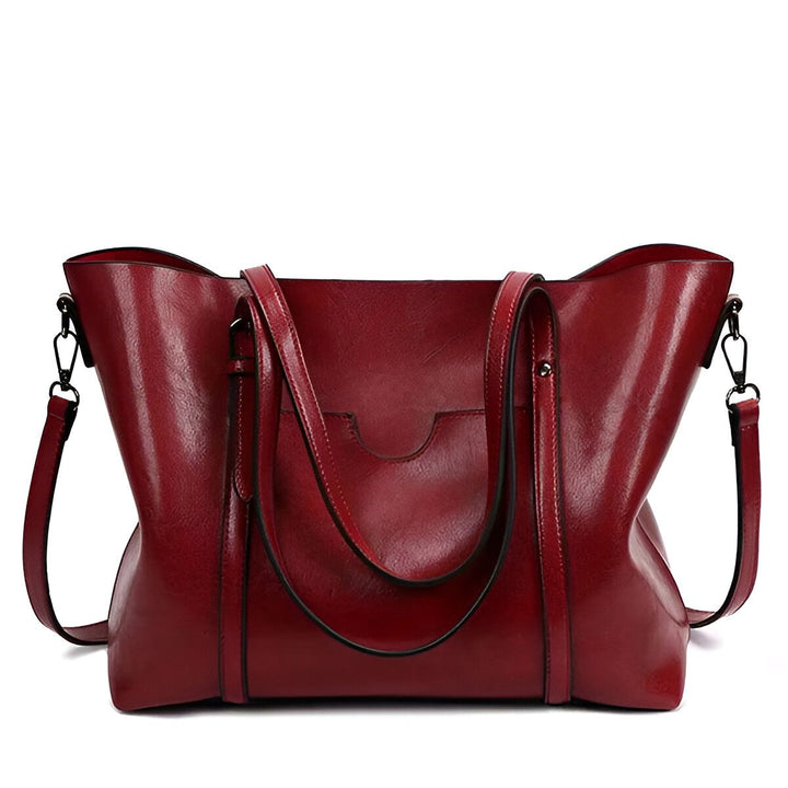 Sac fourre-tout en cuir rouge avec bandoulière, 46194050695392,46194050728160,46194050760928,46194050793696,46194050826464