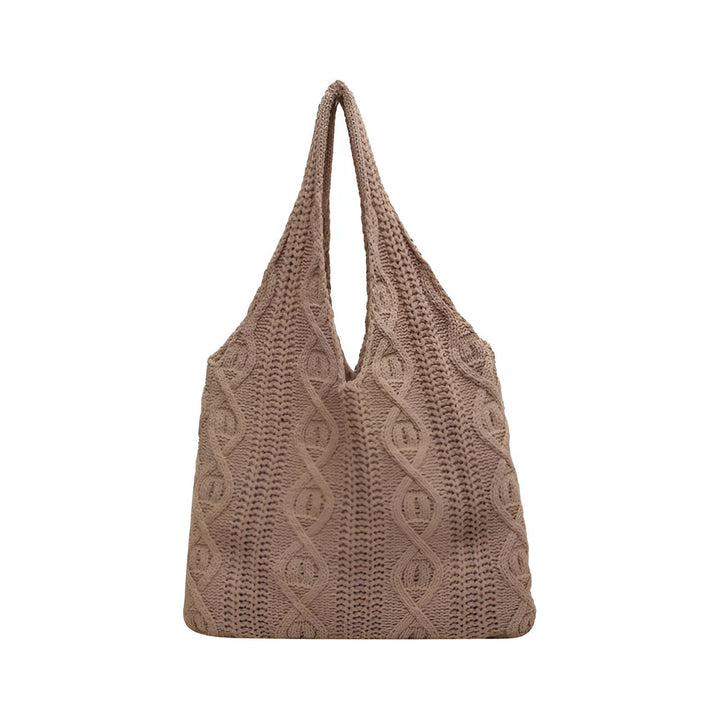 Sac en tricot beige avec motif torsadé, 46193946886368,46193946919136,46193946951904,46193946984672,46193947017440