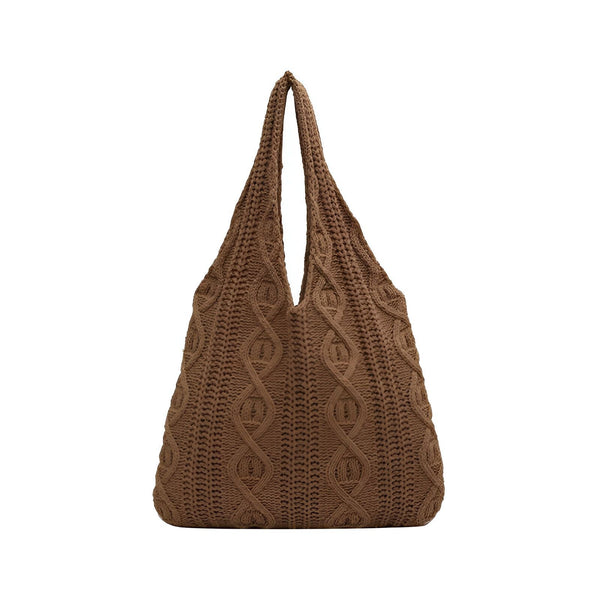 Sac cabas marron tricoté avec motif torsades, 46193946886368,46193946919136,46193946951904,46193946984672,46193947017440