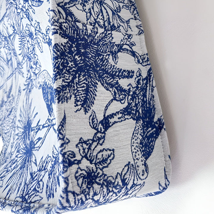 Sac en tissu blanc motif Toile de Jouy bleu (oiseaux, arbres), 46193944953056,46193944985824,46193945018592
