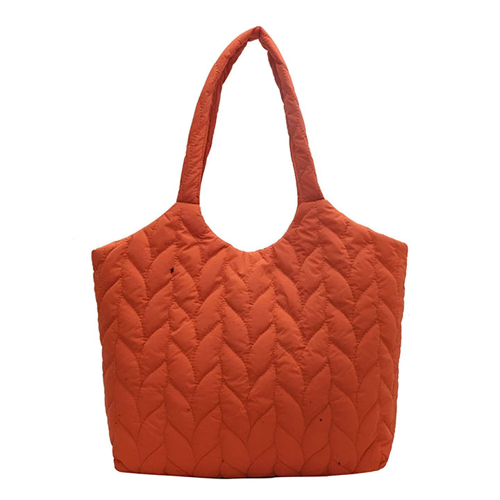 Cabas orange matelassé motif feuilles, 46194049712352,46194049745120,46194049777888,46194049810656