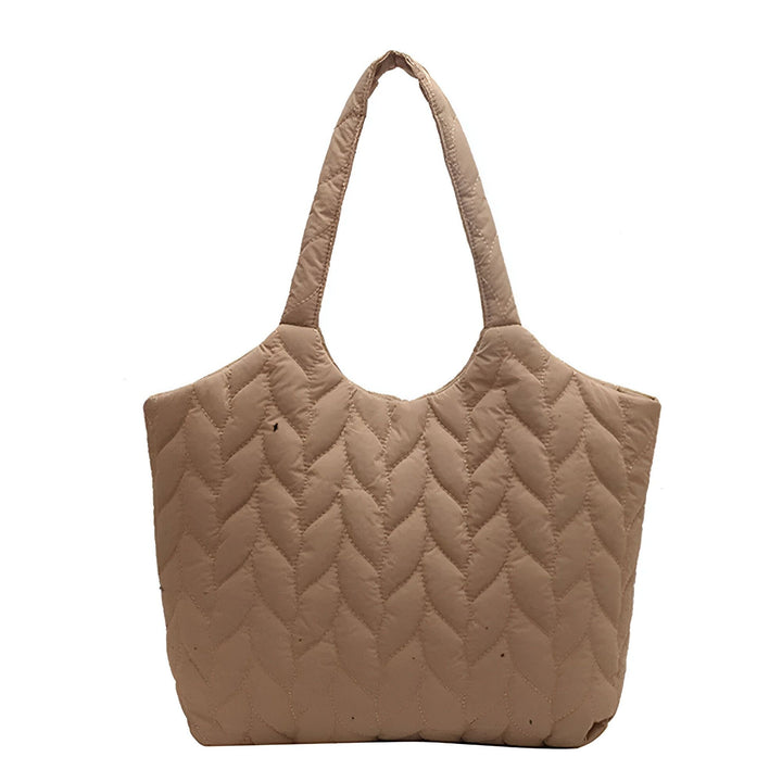 Sac fourre-tout matelassé beige avec motif chevrons, 46194049712352,46194049745120,46194049777888,46194049810656