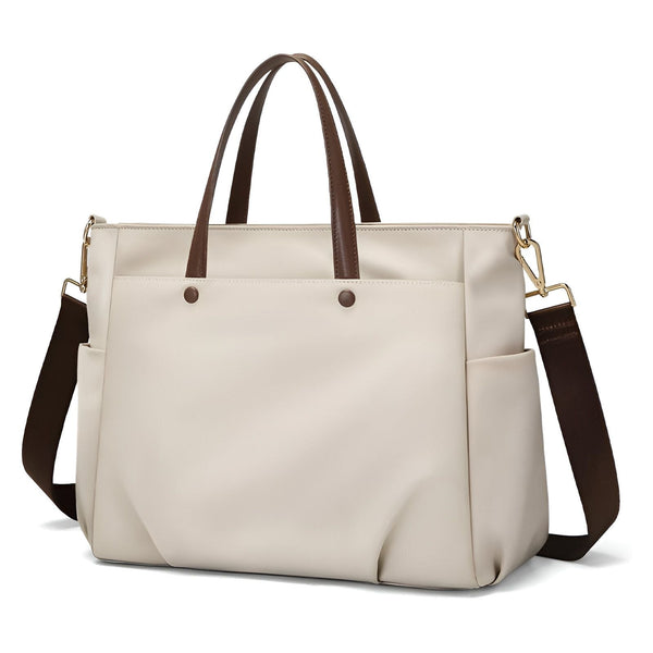 Sac beige avec anses et bandoulière marron, 46193952915680,46193952948448,46193952981216,46193953013984