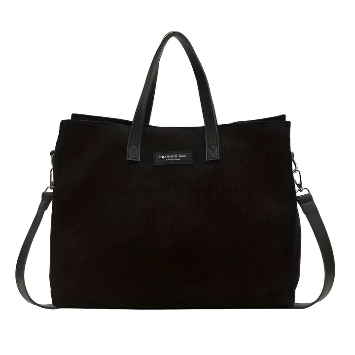 Sac cabas noir texturé avec anses et bandoulière, 46194056757472,46194056790240,46194056823008,46194056855776