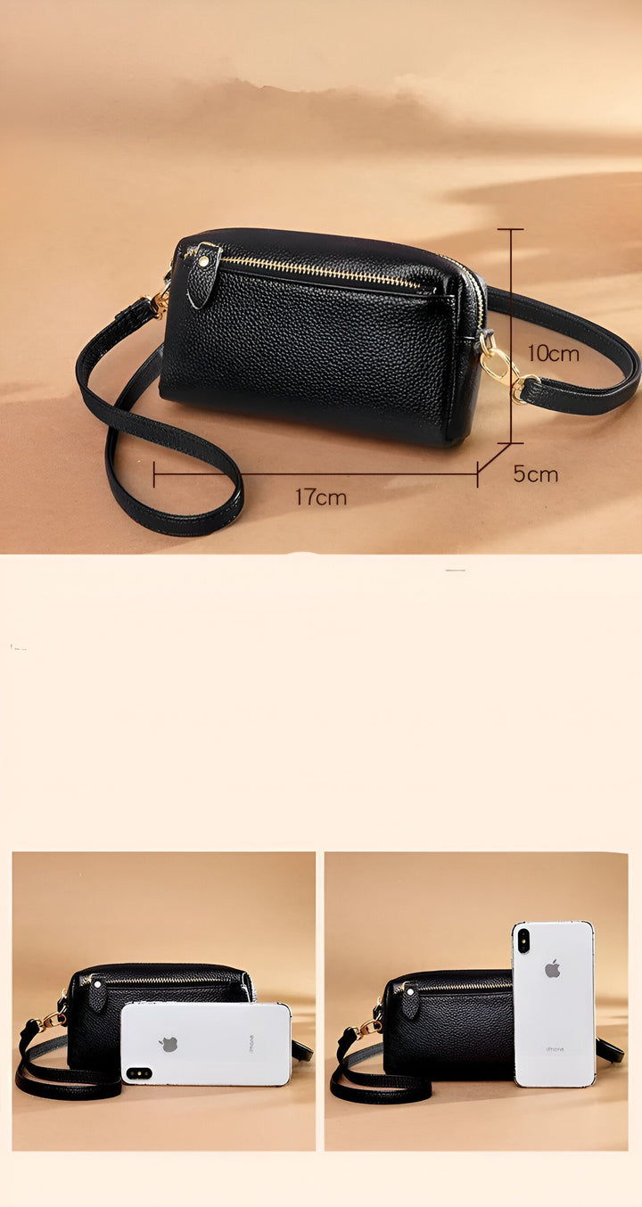 Petit sac à main bandoulière en cuir noir, 46266441924832,46266441957600,46266441990368