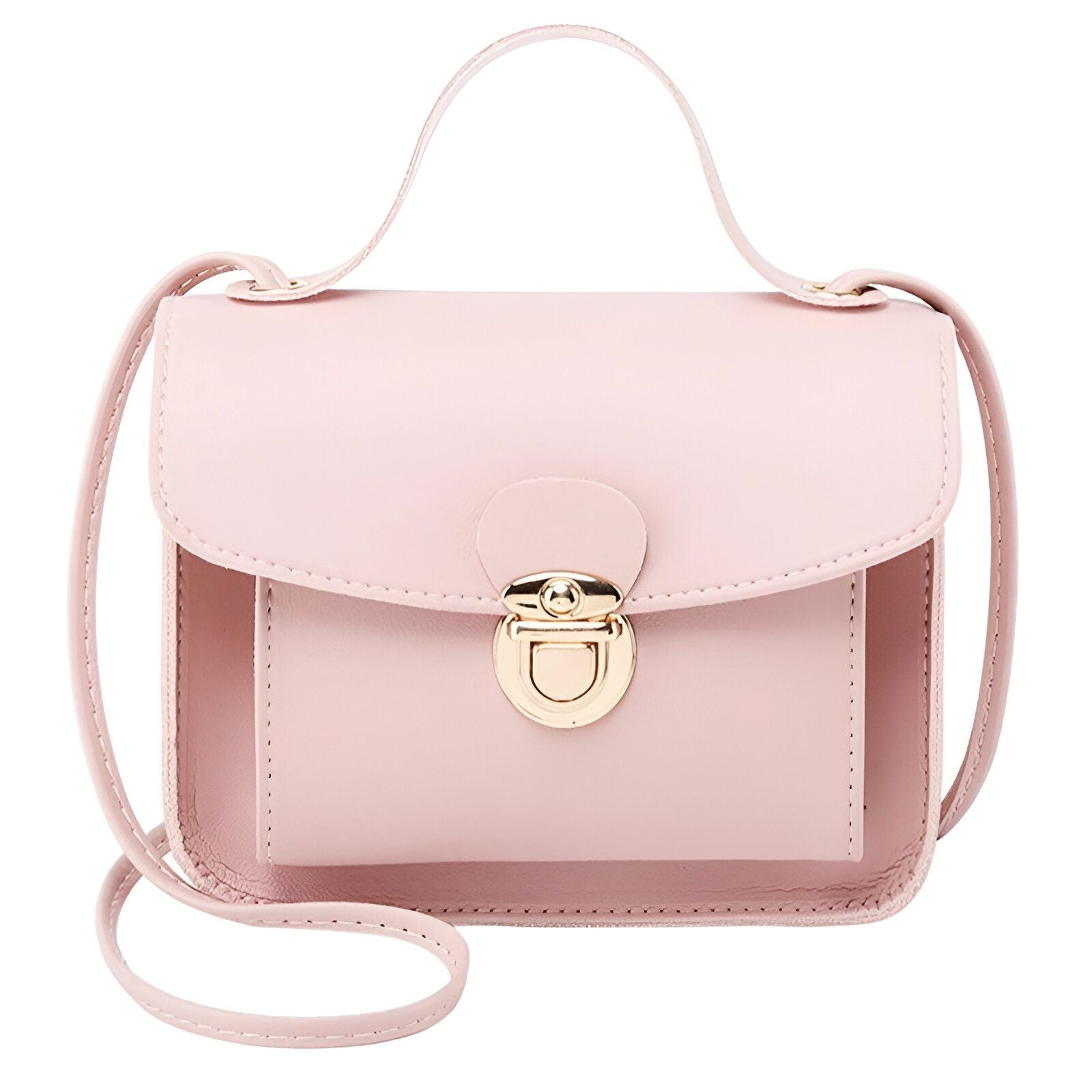 Mini Sac à main bandoulière en cuir solide pour femme