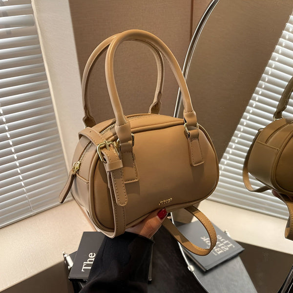 Sac à main camel style baril avec poignées et fermetures éclair., 46262992044256,46262992077024,46262992109792,46262992142560,46262992175328