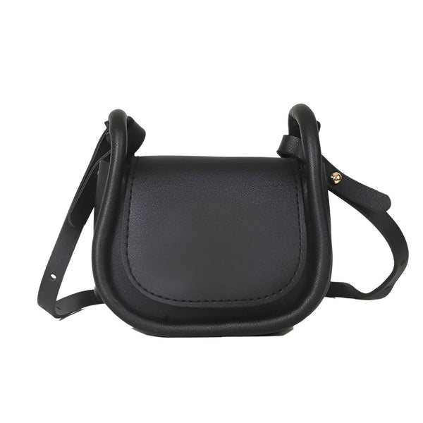 Petit sac bandoulière noir style selle en simili cuir., 46193971232992,46193971265760,46193971298528,46193971364064,46193971396832