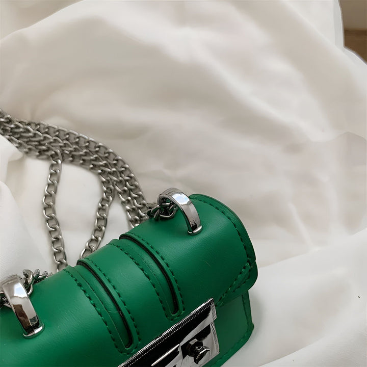 Sac à main vert avec chaîne argentée, 46193972642016,46193972674784,46193972707552,46193972740320,46193972773088,46193972805856