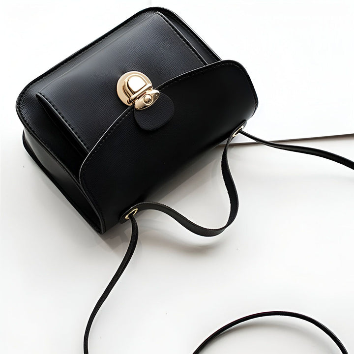 Sac bandoulière noir avec rabat et fermoir doré, 46262767386848,46262767419616,46262767452384,46262767485152,46262767517920