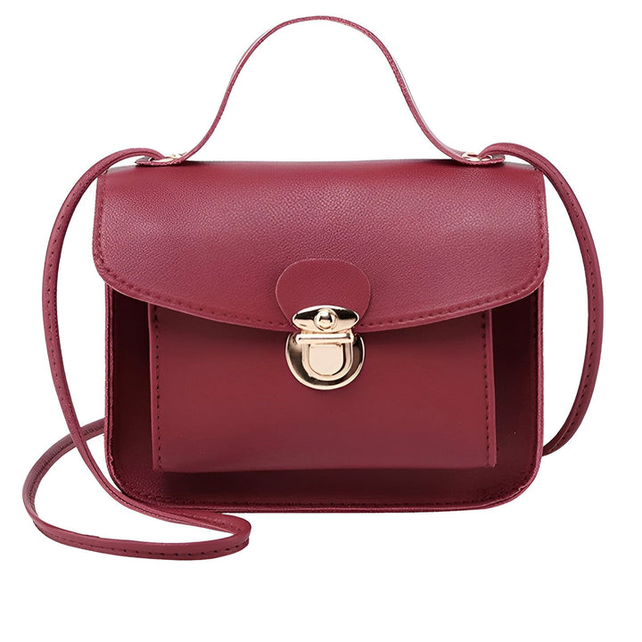 Sac à main bandoulière rouge grenat à rabat, fermoir doré, 46262767386848,46262767419616,46262767452384,46262767485152,46262767517920
