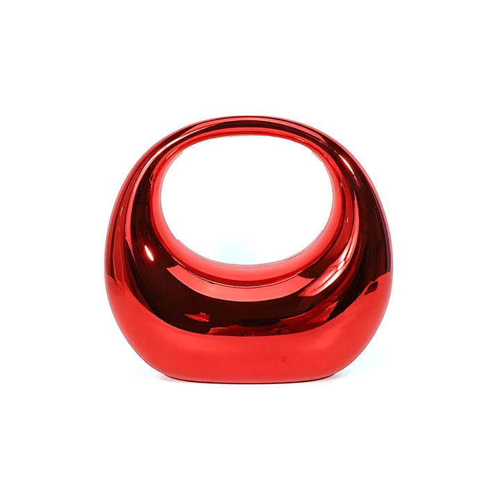 Vase rouge brillant ovale avec ouverture centrale, 46194015502560,46194015535328,46194015568096,46194015600864,46194015633632,46194015666400