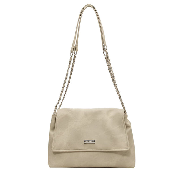 Sac à main beige à rabat et bandoulière chaîne, 46193885544672,46193885577440,46193885610208,46193885642976