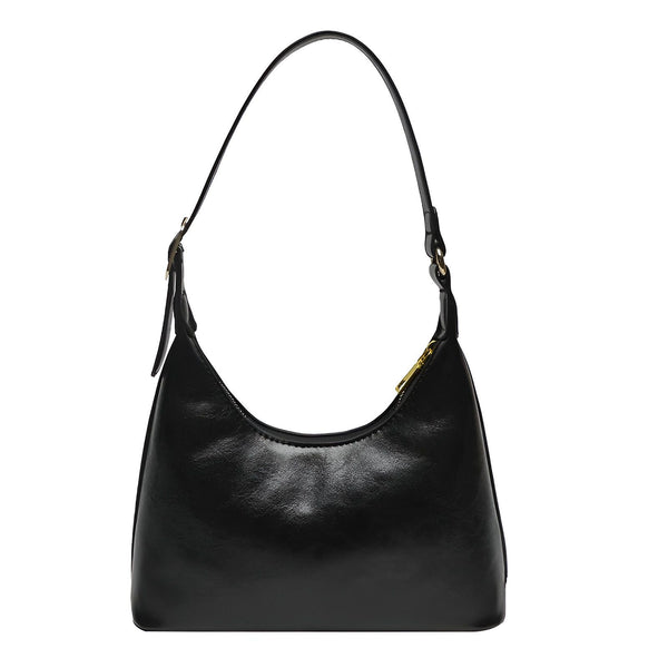 Sac à bandoulière noir avec zip doré, 46193942495456,46193942528224,46193942560992