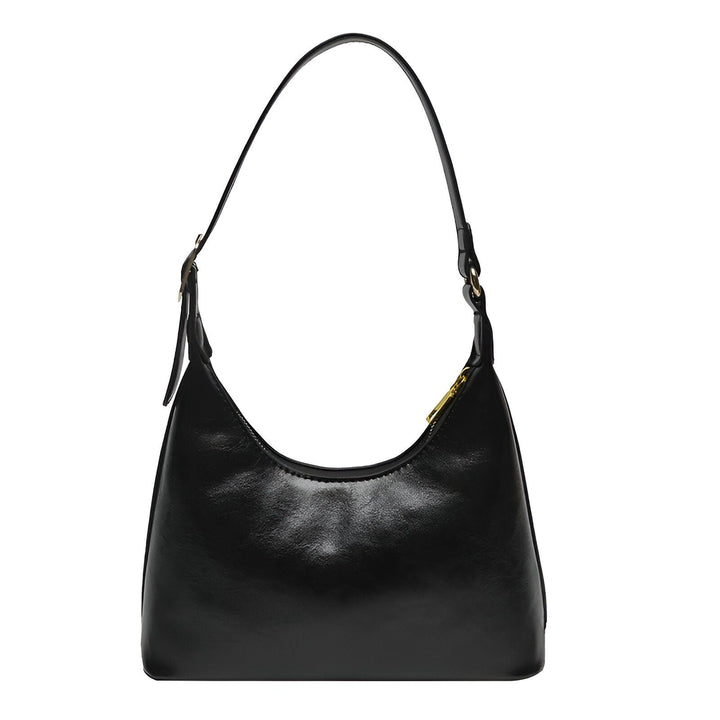 Sac à bandoulière noir avec zip doré, 46193942495456,46193942528224,46193942560992