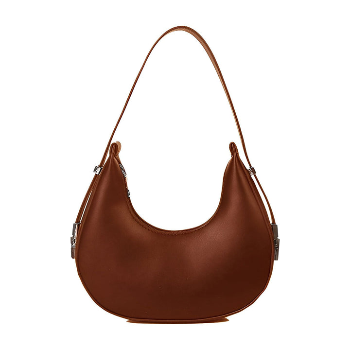 Sac bandoulière marron en forme de croissant, 46193940398304,46193940463840,46193940496608,46193940529376