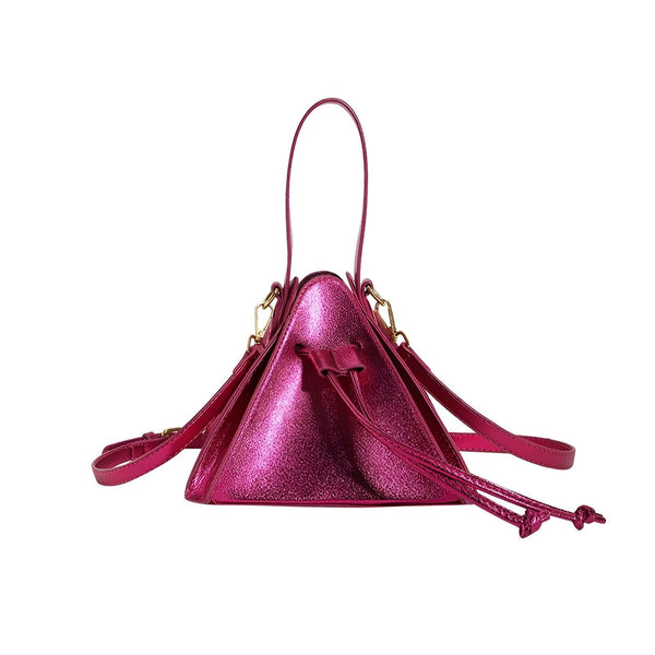 Sac à main rose fuchsia métallisé en forme de pyramide, 46194018320608,46194018353376,46194018386144,46194018418912,46194018451680,46194018484448