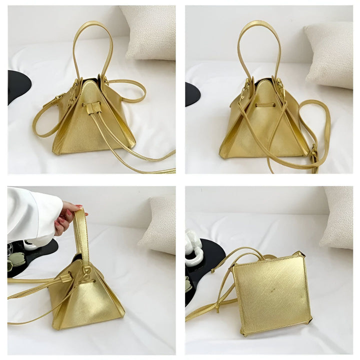 Sac à main pyramide doré avec poignée et bandoulière, 46194018320608,46194018353376,46194018386144,46194018418912,46194018451680,46194018484448