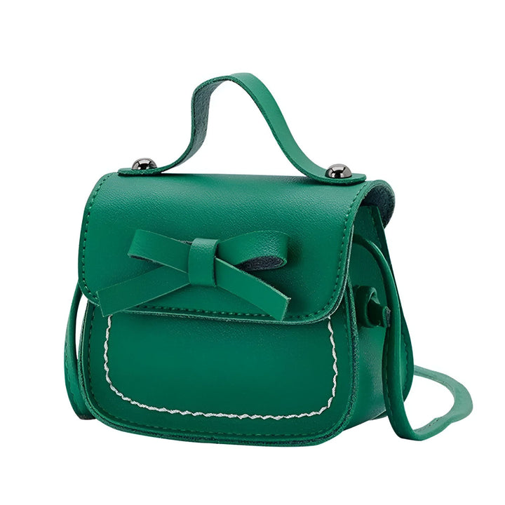 Sac vert enfant, poignée, bandoulière, nœud et coutures blanches, 46193988698336,46193988731104,46193988796640,46193988829408,46193988862176,46193988894944,46193988927712