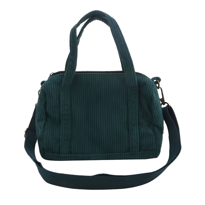 Sac à main vert en velours côtelé avec anses et bandoulière, 46193960124640,46193960157408,46193960190176,46193960222944