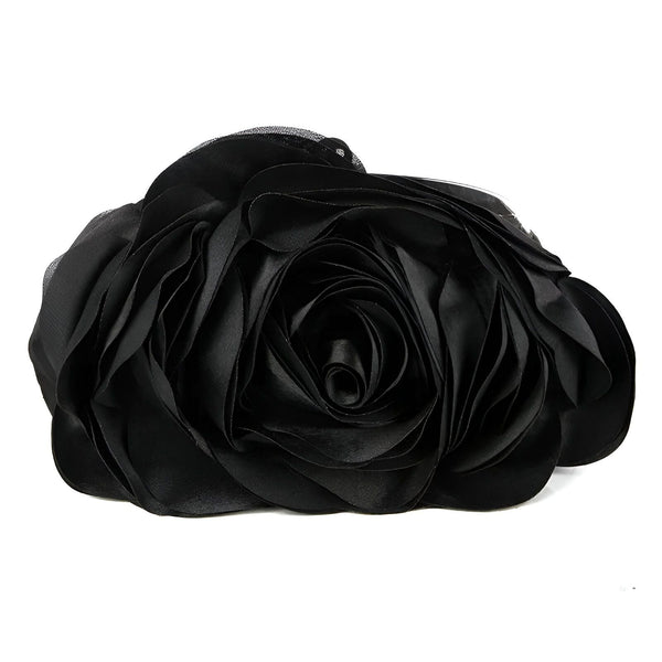 Grande rose noire décorative en tissu., 46193926209760,46193926242528,46193926275296,46193926308064,46193926340832,46193926373600,46193926406368
