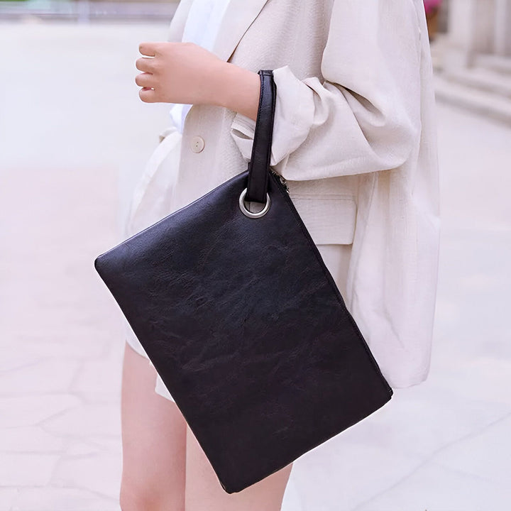 Sac pochette noir avec anse et anneau, 46194019270880,46194019303648,46194019336416,46194019369184,46194019401952