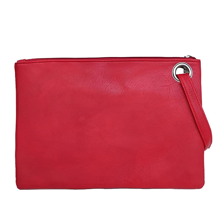 Élégante pochette rouge zippée avec dragonne., 46194019270880,46194019303648,46194019336416,46194019369184,46194019401952