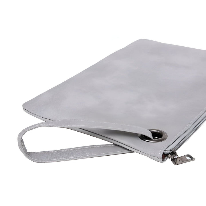 Pochette gris clair avec dragonne et zip, 46194019270880,46194019303648,46194019336416,46194019369184,46194019401952