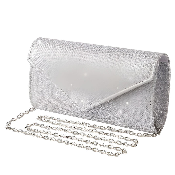 Pochette argentée pailletée avec chaîne., 46194029002976,46194029035744,46194029068512,46194029101280,46194029134048