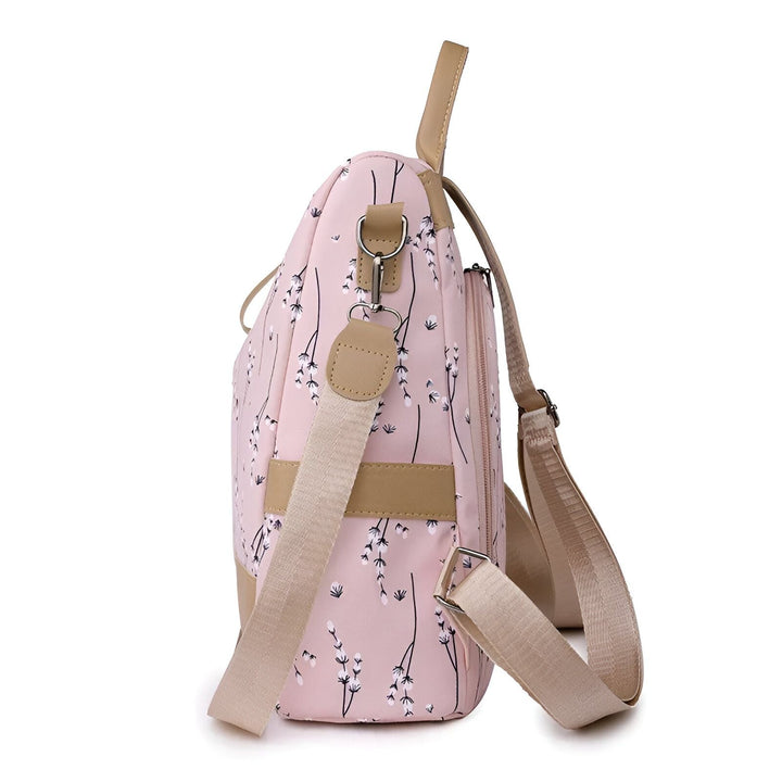 Sac rose pâle à motif floral et bretelles beiges, 46193997971680,46193998004448,46193998037216,46193998069984