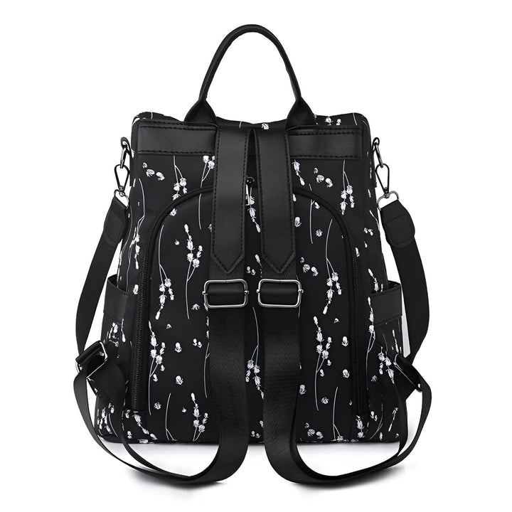 Sac à dos noir avec motif floral blanc, 46193997971680,46193998004448,46193998037216,46193998069984