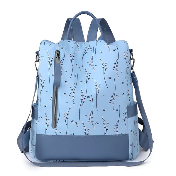 Sac à dos bleu clair à motif floral blanc, 46193997971680,46193998004448,46193998037216,46193998069984