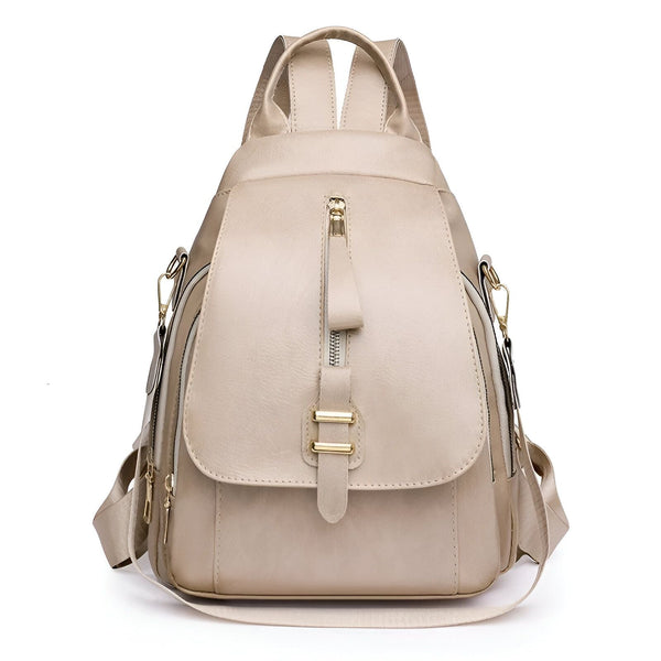 Sac à dos femme élégant beige avec poche avant, 46193999642848,46193999675616,46193999708384