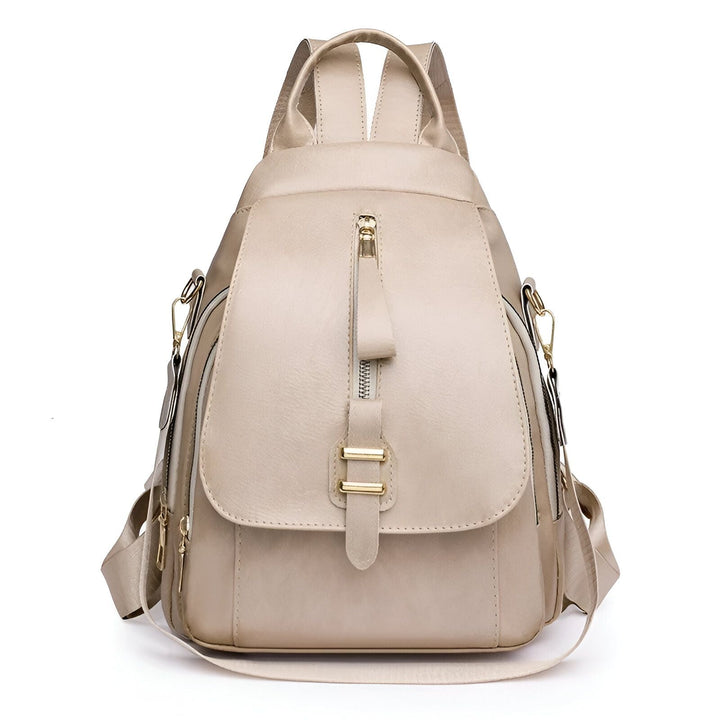 Sac à dos femme élégant beige avec poche avant, 46193999642848,46193999675616,46193999708384