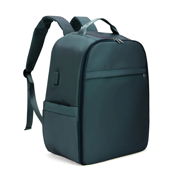 Sac à dos moderne gris foncé avec bretelles, poignée et fermetures éclair, sur fond blanc., 46193916575968,46193916608736,46193916641504,46193916674272,46193916707040
