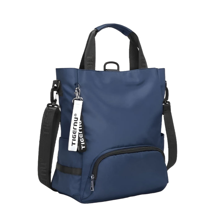 Sac cabas bandoulière bleu marine avec poches zippées, 46193876205792,46193876238560,46193876271328