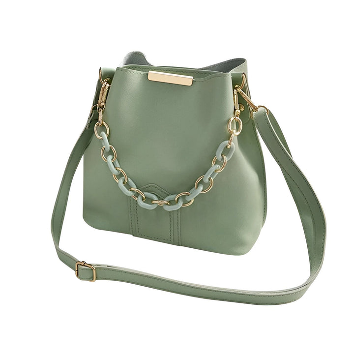 Sac à main vert clair avec anse chaîne et bandoulière., 46193874272480,46193874305248,46193874338016,46193874370784,46193874403552,46193874436320