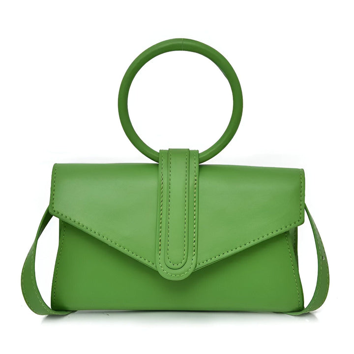 Sac à main vert vif avec poignée ronde et rabat., 46193958748384,46193958813920,46193958846688,46193958879456,46193958912224,46193958944992
