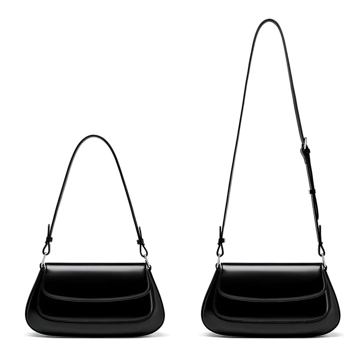 Paire de sacs à bandoulière noirs avec différentes longueurs de sangle, 46193864507616