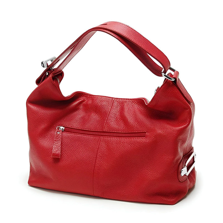 Sac hobo rouge en cuir grainé, 46193844814048,46193844846816,46193844879584,46193844912352