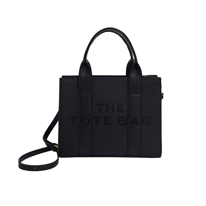 Sac tote bag noir avec inscription THE TOTE BAG, 46193877811424,46193877844192,46193877876960,46193877909728,46193877942496,46193877975264,46193878008032,46193878040800