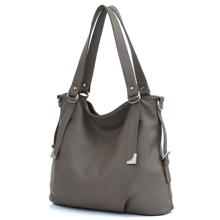 Sac fourre-tout en cuir gris grainé, 46193843765472,46193843798240,46193843831008,46193843863776,46193843896544,46193843929312,46193843962080