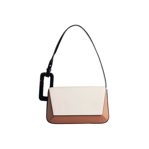 Sac bandoulière bicolore beige et camel à rabat., 46193873715424,46193873748192,46193873780960,46193873813728,46193873846496