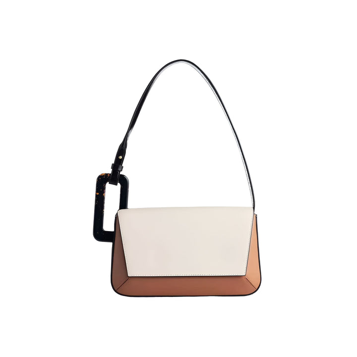 Sac bandoulière bicolore beige et camel à rabat., 46193873715424,46193873748192,46193873780960,46193873813728,46193873846496