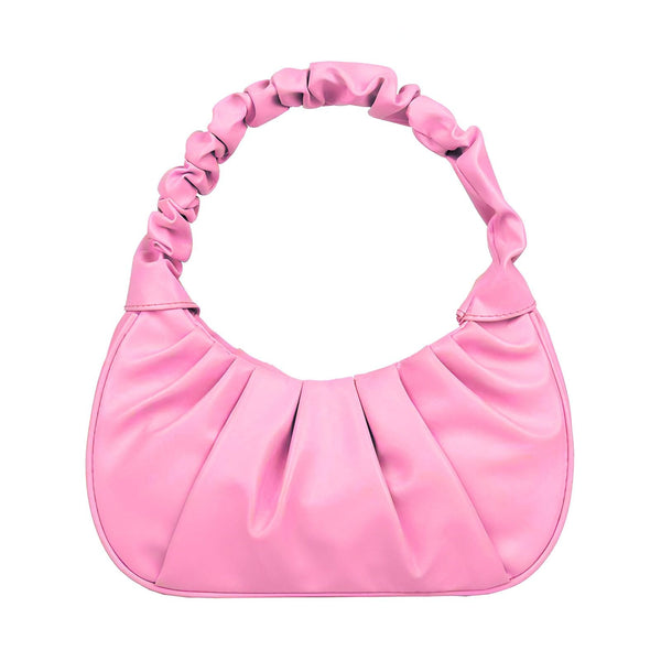 Sac à main rose plissé avec anse froncée, 46193963401440,46193963434208,46193963466976,46193963499744,46193963532512