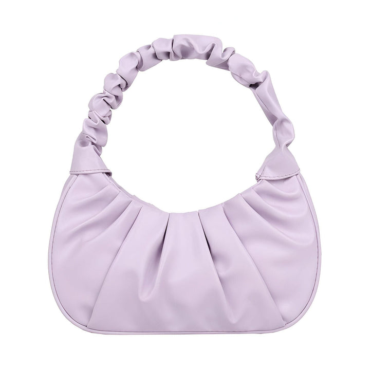 Sac à main mauve plissé avec anse froncée, 46193963401440,46193963434208,46193963466976,46193963499744,46193963532512