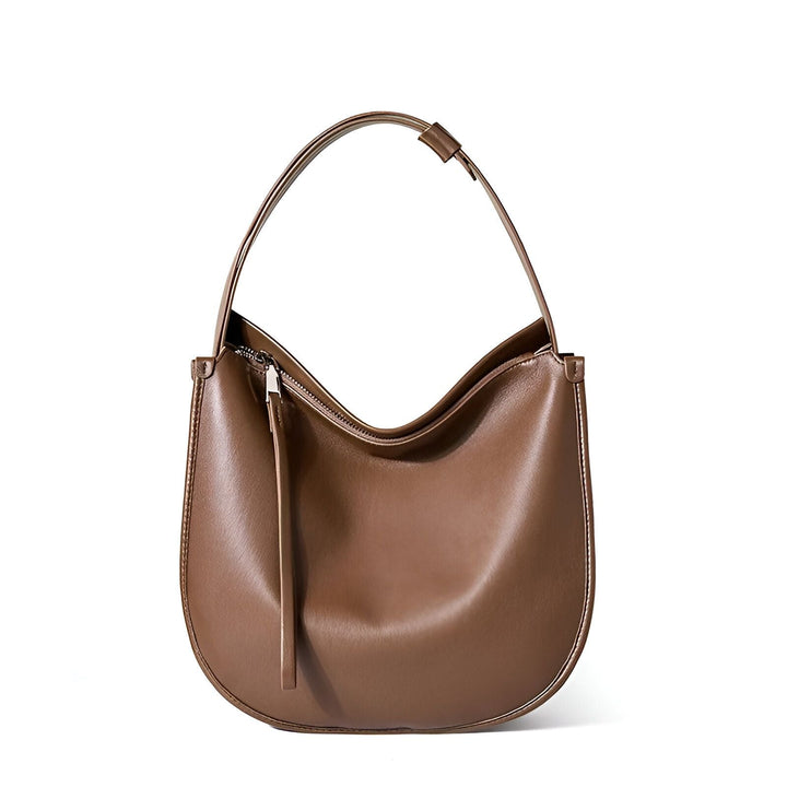 Sac à main en cuir marron avec anse et fermeture éclair, 46193857102048,46193857167584,46193857200352,46193857233120
